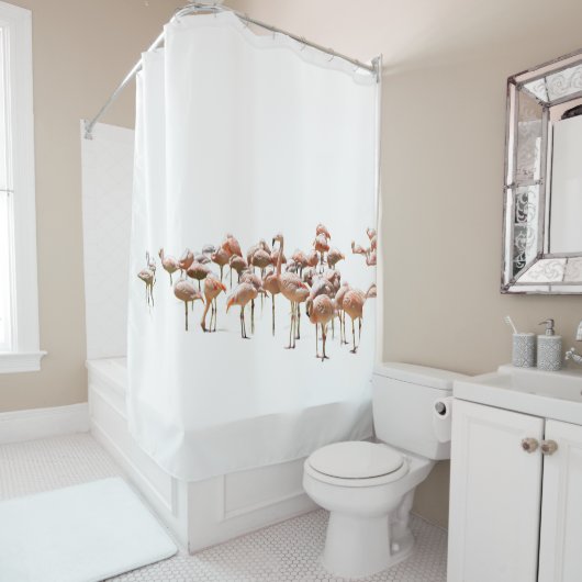 Pink Flamingos Shower Curtain シャワーカーテン (インサイチュ)