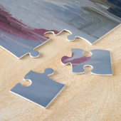 Pink Flamingos Sunset Animal Painting ジグソーパズル (側面)