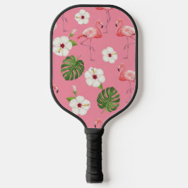 PINK FLAMINGOS TROPICAL WHITE HIBISCUS ピックルボールラケット