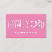 Pink Flat Loyalty Card ロイヤリティカード (正面)