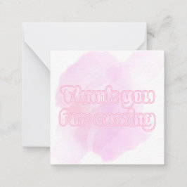 Pink Flat Note Card ノートカード