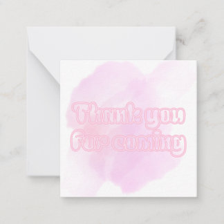 Pink Flat Note Card ノートカード