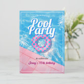 Pink Floaty Pool Party 招待状 (スタンド正面)