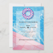 Pink Floaty Pool Party 招待状 (裏面)