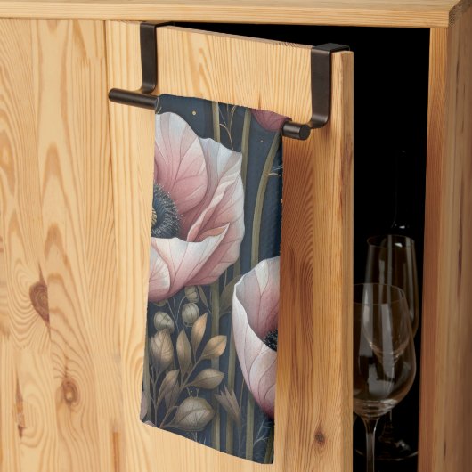 Pink Floral キッチンタオル (三つ折り)