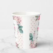 Pink Floral 1st Birthday  紙コップ (左)