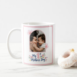  Pink Floral 1st Mother's Day Custom Keepsake コーヒーマグカップ