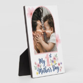 Pink Floral 1st Mother's Day Custom keepsake フォトプラーク (側面)