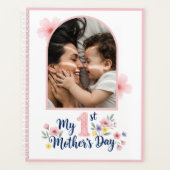  Pink Floral 1st Mother's Day Custom Keepsake プランナー手帳 (正面)