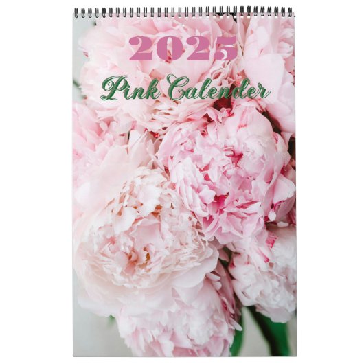 Pink Floral 2025 Calender カレンダー (カバー)