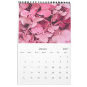 Pink Floral 2025 Calender カレンダー (1月 2027)