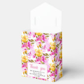 Pink Floral 25th Wedding Anniversary フェイバーボックス (オープン)