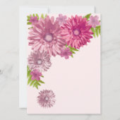 Pink Floral 80th Birthday Invitation in Blush Pink 招待状 (裏面)