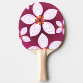 Pink Floral Abstract Pattern | Aesthetic Flower Ar 卓球ラケット (正面)