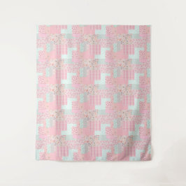 Pink Floral Aesthetic Tapestry | Romantic Wall Dec タペストリー