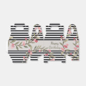 Pink Floral And Leaves フェイバーボックス (折り畳みなし)