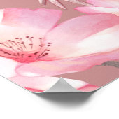 Pink Floral Axolotl Poster ポスター (角)