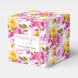 Pink Floral Baby in Bloom Baby Shower フェイバーボックス