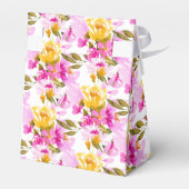 Pink Floral Baby in Bloom Baby Shower フェイバーボックス (裏面サイド)
