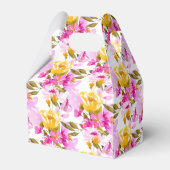 Pink Floral Baby in Bloom Baby Shower フェイバーボックス (裏面サイド)