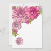 Pink Floral Baby In Bloom Floral Baby Shower 招待状 (裏面)