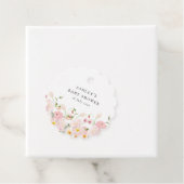 Pink Floral Baby Shower フェイバータグ (インサイチュ)