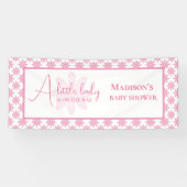 Pink Floral Baby Shower  横断幕 (横)