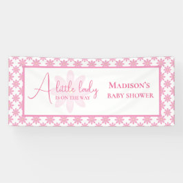 Pink Floral Baby Shower  横断幕