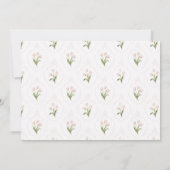 Pink Floral Baby Shower Invitation,  招待状 (裏面)