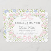 Pink Floral Baby Shower Invitation,  招待状 (正面/裏面)