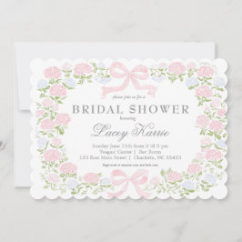 Pink Floral Baby Shower Invitation,  招待状