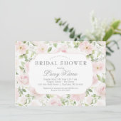 Pink Floral Baby Shower Invitation,  招待状 (スタンド正面)