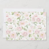 Pink Floral Baby Shower Invitation,  招待状 (裏面)