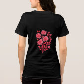 Pink Floral Back Print T-Shirt トライブレンドＴシャツ (裏面)
