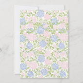 Pink floral Baptism Invitation, Girl Baptism, 招待状 (裏面)