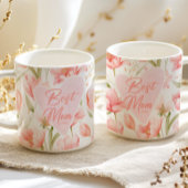 Pink Floral Best Mom Ever Mothers Day Coffee Mug コーヒーマグカップ