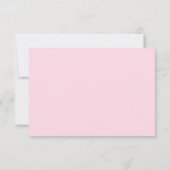 Pink Floral & Bird Wedding RSVP Card - Romantic Wa (裏面)