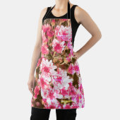 Pink Floral Bloom Pattern Design エプロン (インサイチュ)