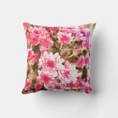 Pink Floral Bloom Pattern – Soft Botanical Design クッション (裏面)