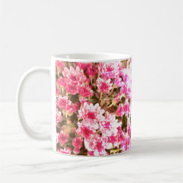Pink Floral Bloom Pattern – Soft Botanical Design コーヒーマグカップ