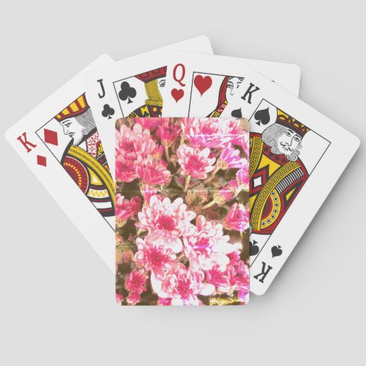 Pink Floral Bloom Pattern – Soft Botanical Design トランプ (裏面)