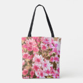 Pink Floral Bloom Pattern – Soft Botanical Design トートバッグ (裏面)