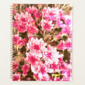 Pink Floral Bloom Pattern – Soft Botanical Design プランナー手帳 (正面)