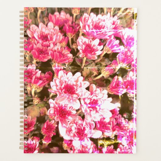 Pink Floral Bloom Pattern – Soft Botanical Design プランナー手帳 (正面)