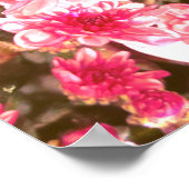 Pink Floral Bloom Pattern – Soft Botanical Design ポスター (角)