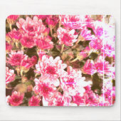 Pink Floral Bloom Pattern – Soft Botanical Design マウスパッド (正面)