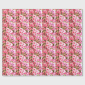 Pink Floral Bloom Pattern – Soft Botanical Design ラッピングペーパー (フラット)