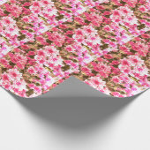 Pink Floral Bloom Pattern – Soft Botanical Design ラッピングペーパー (角)