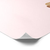 Pink Floral Boho Cowgirl Bridal Shower Welcome ポスター (角)