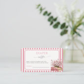 Pink Floral Book Baby Shower Diaper Raffle Card  エンクロージャーカード (スタンド正面)